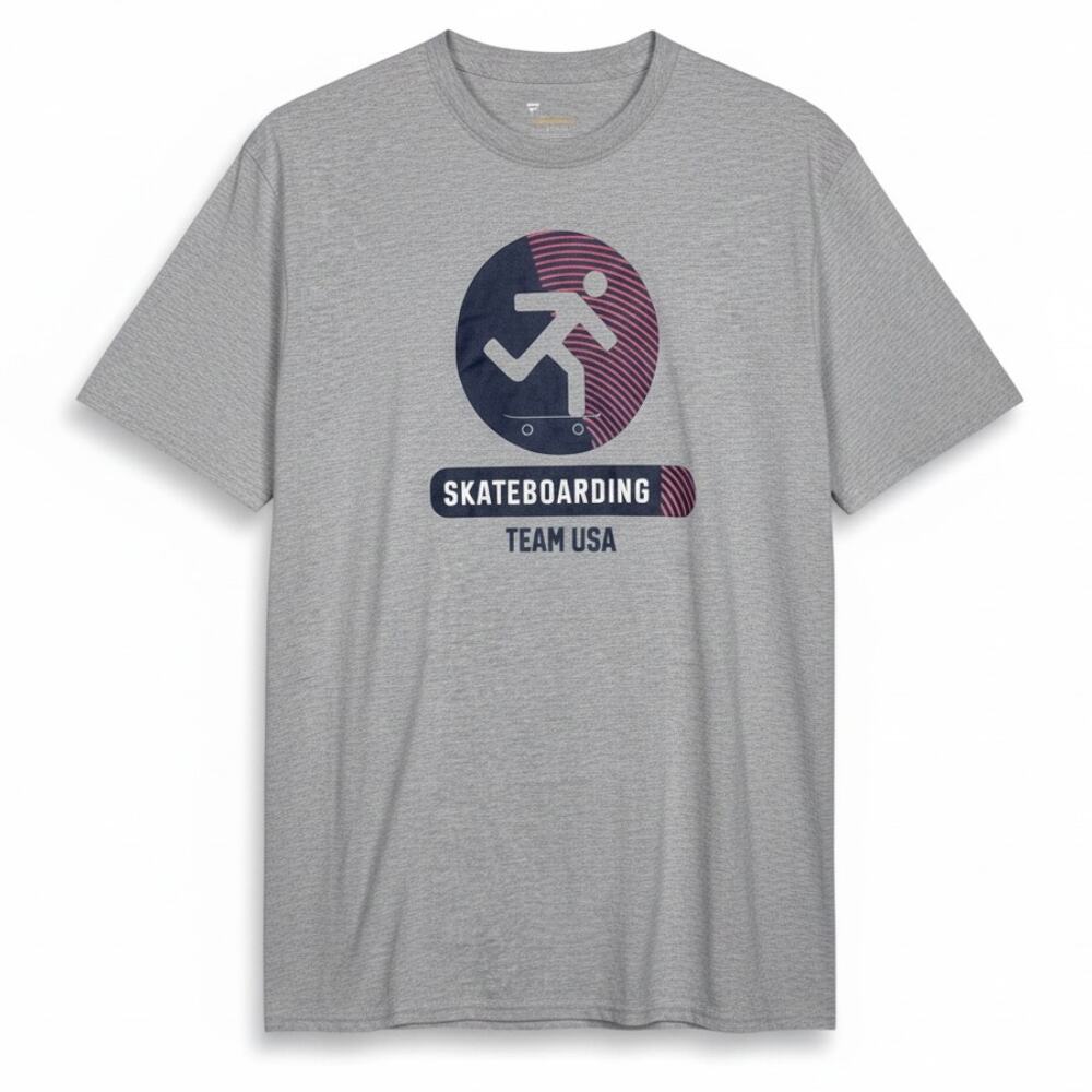 Skateboarding Team USA Olympics Men's XL Gray Short Sleeve Fanatics T-Shirt NWT